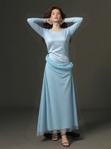 Women's blue long dress