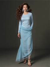Women's blue long dress