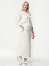 Women's autumn and winter knitted two-piece set, stylish and versatile long sleeve knitted cardigan outfit, jacquard sweater coat, loose fit casual knitted pants two-piece set.