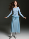Women's blue long dress
