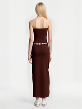 Women's sexy halter neck high collar sleeveless elegant party and wedding guest formal long dress