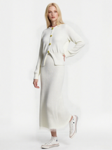 Women's autumn and winter knitted two-piece set, stylish and versatile long sleeve knitted cardigan outfit, jacquard sweater coat, loose fit casual knitted pants two-piece set.