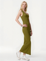 One-shoulder sleeveless wedding guest bridesmaid party dress